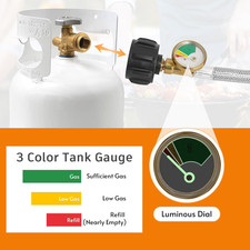 Propane Refill Adapter 1 Lb. Tanks 3 FT Stainless Steel Propane Hose Propane Kit