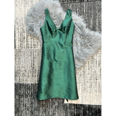 After Six Women's Evergreen Vneck Cocktail Bridesmaid Evening Gown Size 10