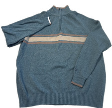 Columbia Sweater Mens XL 100 Cotton Pullover Quarter Zip Mock Neck Outdoor
