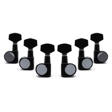 3L3R 2 Pins Sealed Electric Guitar Tuning Pegs Tuners Machine Heads Black