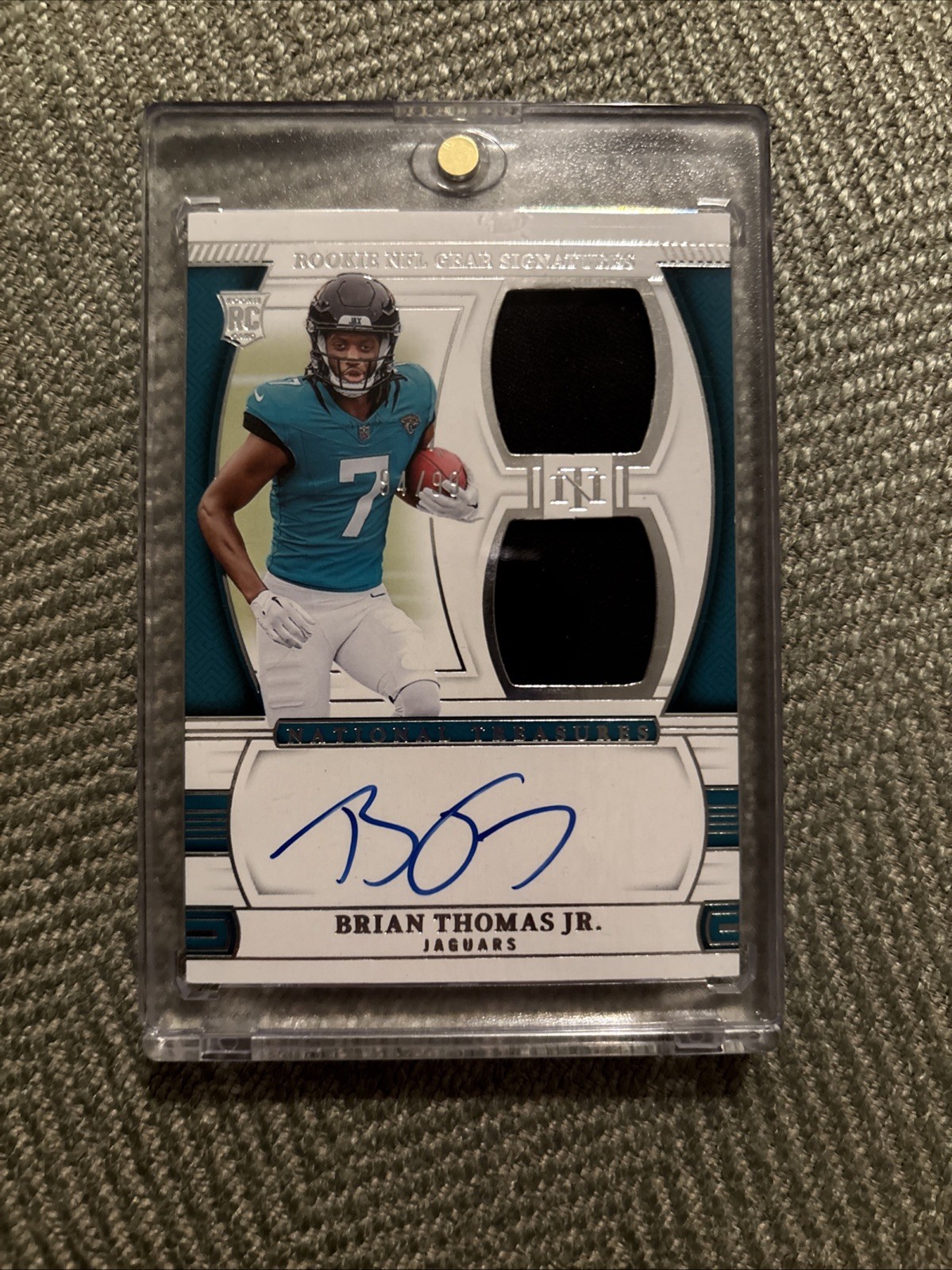 2024 Panini National Treasures Rookie NFL Gear Signatures Brian Thomas Jr /99 RC