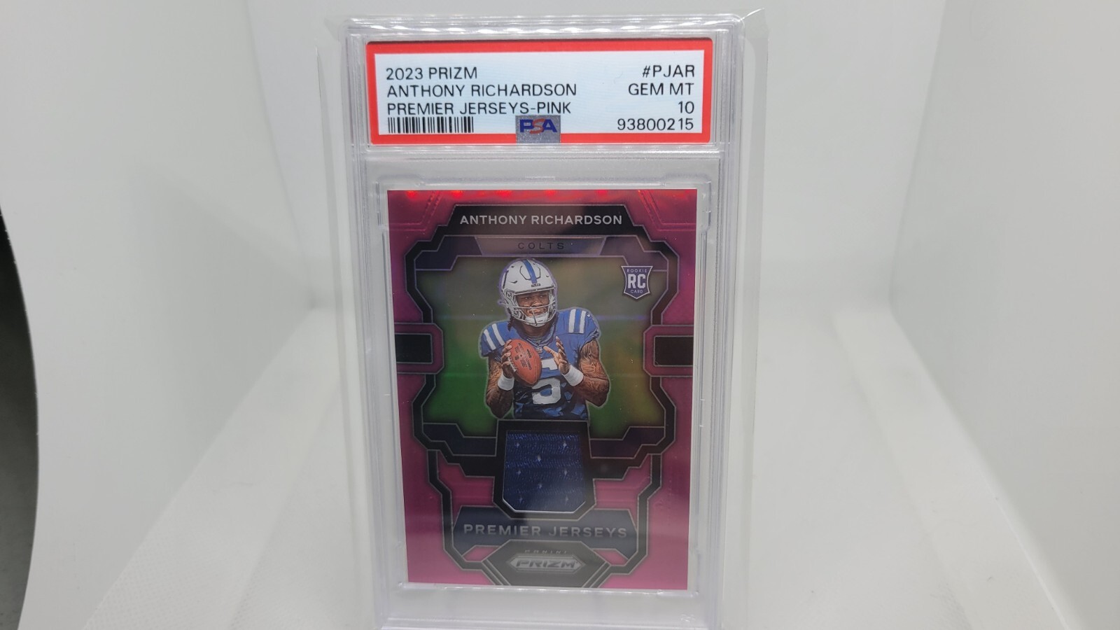 2023 Prizm Anthony Richardson Premier Jerseys-Pink PSA 10 Colts