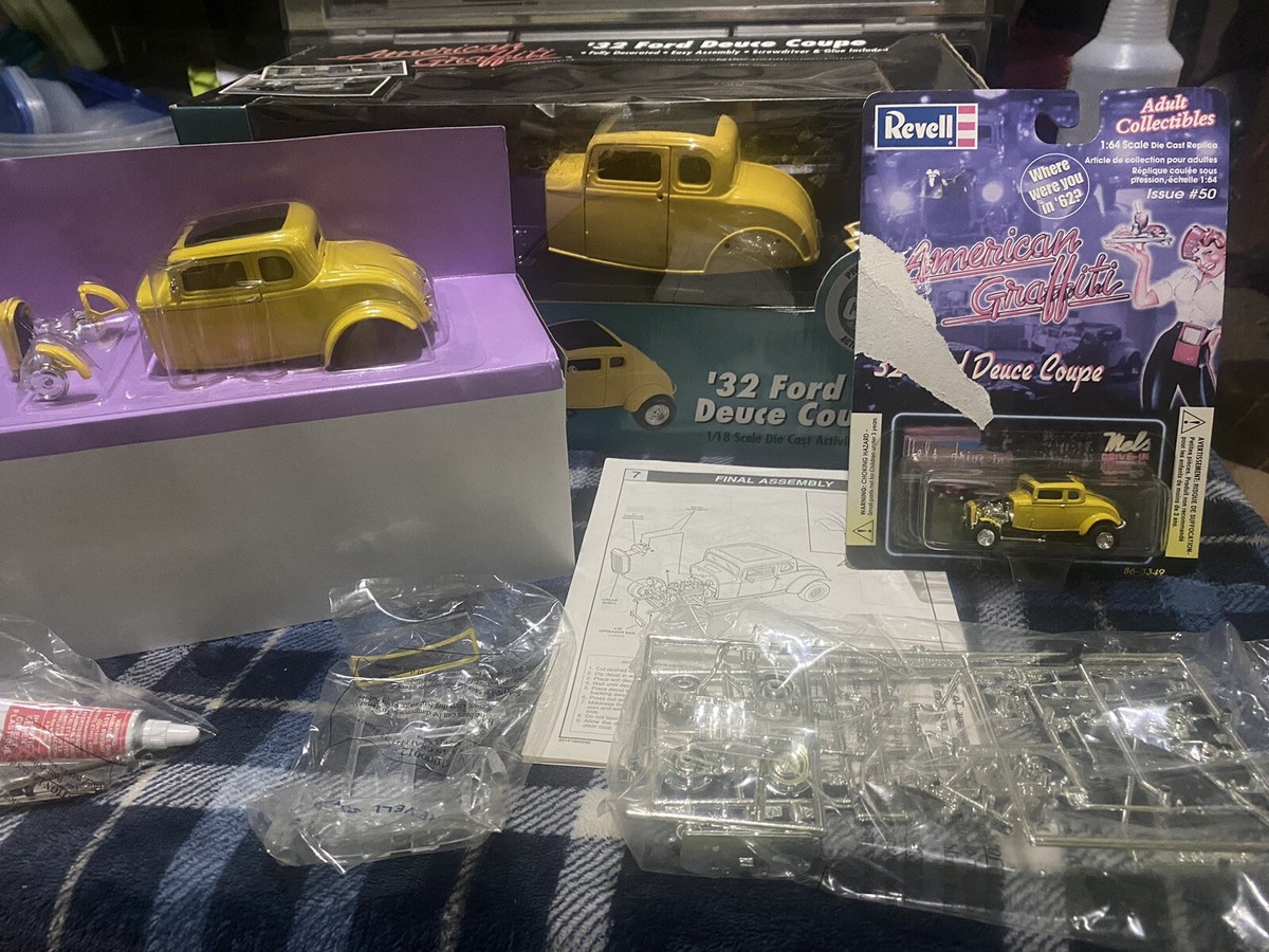 ミニカー Revell American Graffiti CHEVY Deuce American Graffiti Collector's 3 Cars Set 1:18/1:25/1:64