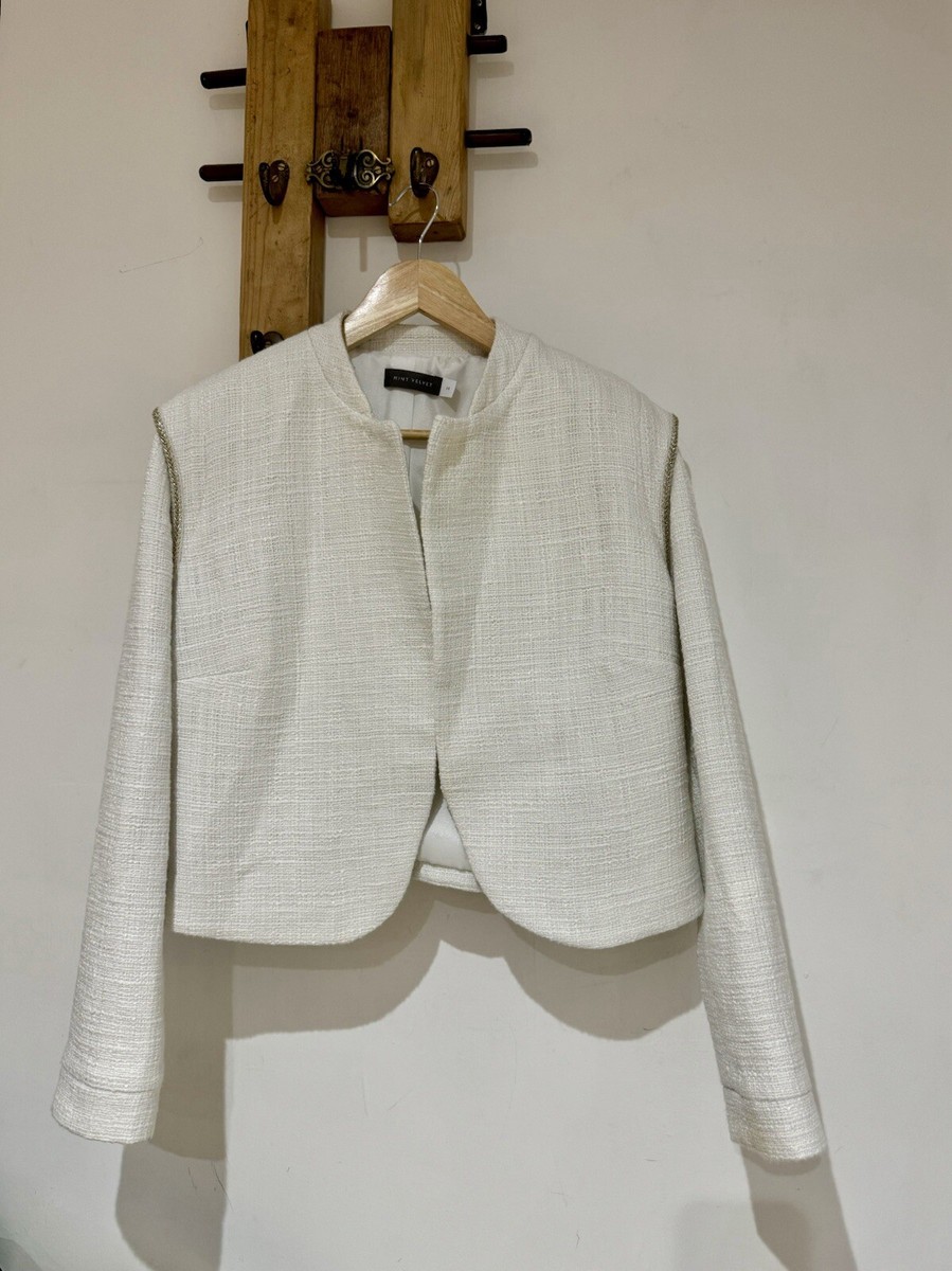 Mint Velvet White Sleeveless Denim Jacket Womens Mint Velvet White