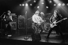 Rock band Cult Brothers onstage at an unspecified venue New York N - Old Photo 1