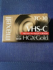 New Sealed Maxell TC-30 VHS-C HGX-Gold Premium Camcorder Video Cassette