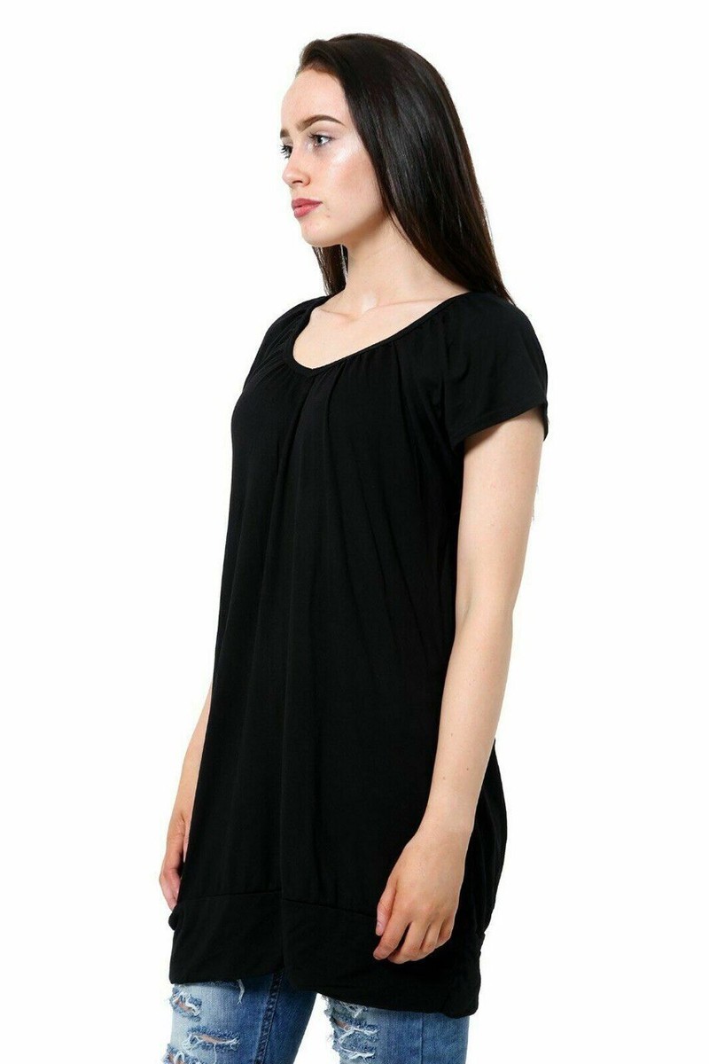 Womens T Shirts Short Sleeve Pleated Dressy Casual Scooped Neck Summer Tops Blouses P 91656097