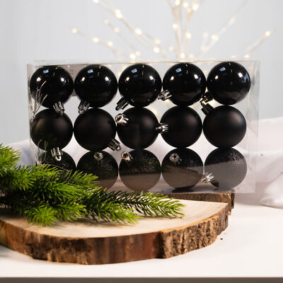 Kunststoff Weihnachtskugel Set Ø 5cm Deko Kugel Christbaumschmuck Mix Matt Glanz