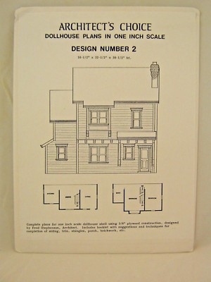 Dollhouse Plans Design 2 Architect's Choice 1:12 Scale Victorian Queen Anne 
