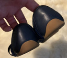 Little Girls Livie and Luca youth 3 snake skin navy blue pull on flats Must see! — photo 6