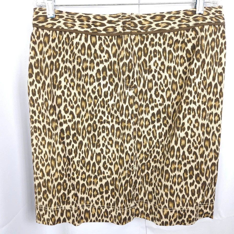 Tommy Bahama Mujer Talla 12 Preciosa Falda Lápiz Estampado Leopardo Guepardo Hasta la Rodilla Foto 2 de 4