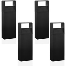 Image of 4 PACK IP44 Outdoor Pedestal Light Modern Anthracite 6W LED Wall Gate Post