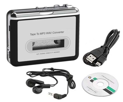 Stereo Cassette Player  Tape To MP3 WAV Converter For Win11 Win10 Win7 Mac OS
