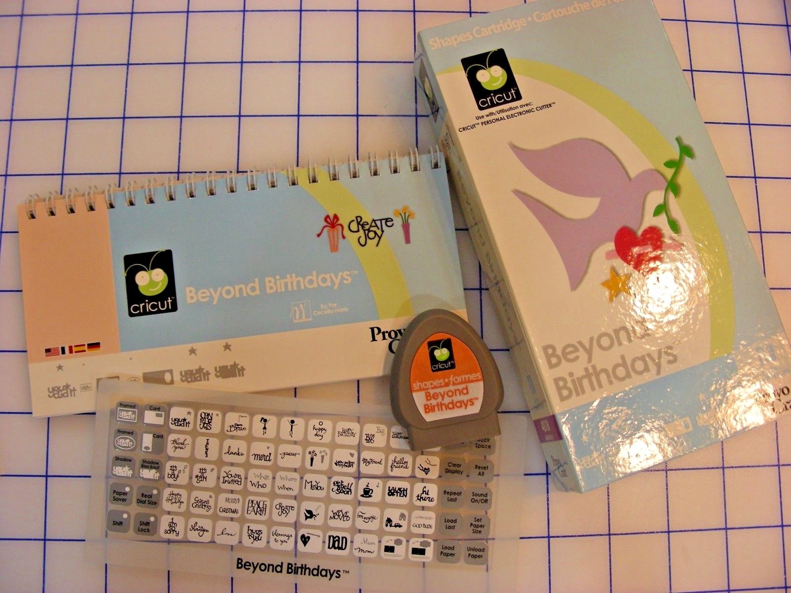 PROVO CRICUT Cartridge 2900024, "Beyond Birthdays" cartridge for