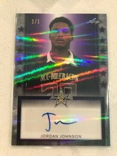 JORDAN JOHNSON 2020 Leaf Army All-American PURPLE Tour Shimmer Auto # 1/1 ND