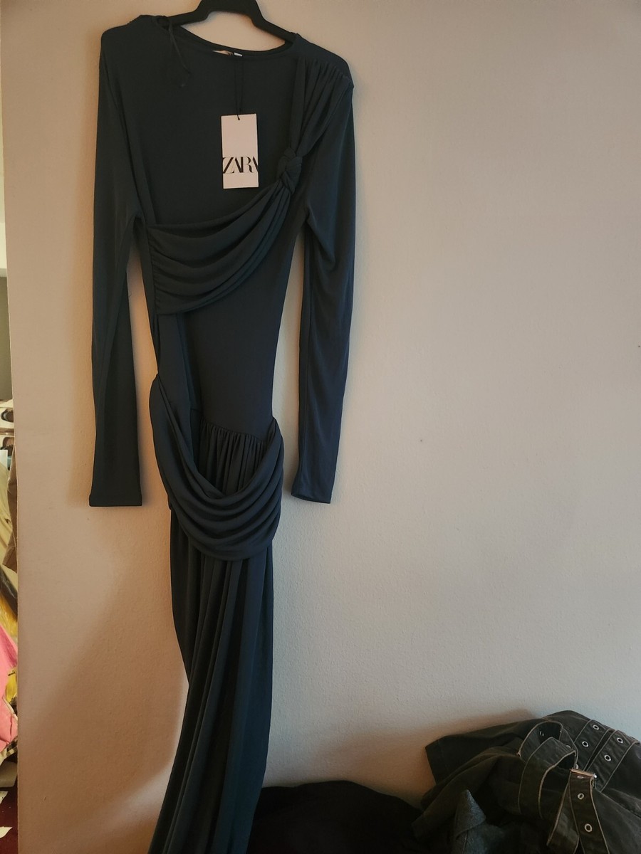 knotted asymmetric dress zw collection Knot Detail Asymm One Shoulder Luxe Slinky Maxi Dress Stone main image 0