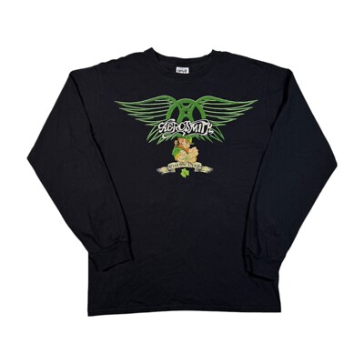 Vintage Aerosmith Erin Go Bragh Long Sleeve T-shirt Hard Rock Heavy Metal Tee M