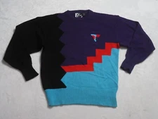 Tyrolia Skiwear By Head Sweater Size Medium Women 90s Made In USA Bright Colors