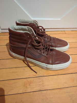 Size Men's VANS Sk8-Hi Brown Leather VN0A2XSBLYW Size Women's 
