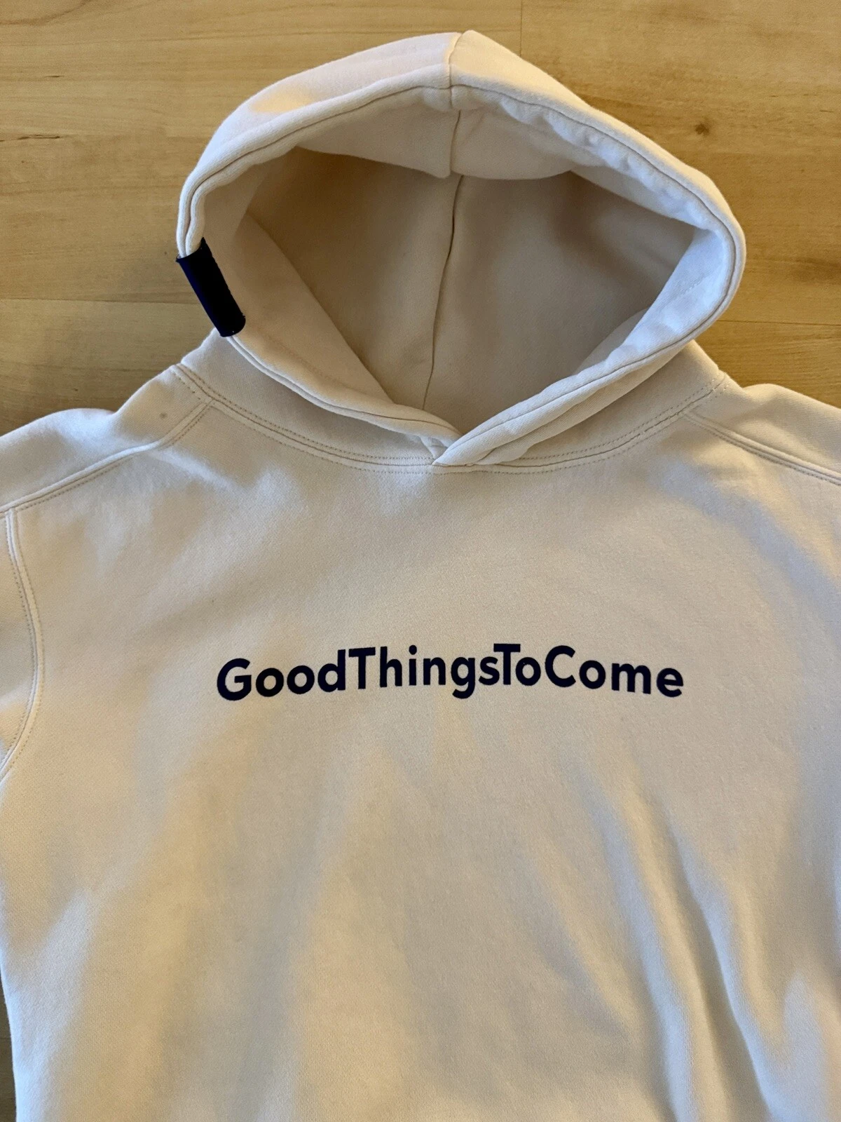 OFF WHITE Felpa con cappuccio Zara bambino unisex ragazzo ragazza taglia 8 9 panna beige hooidie