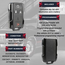 Key Fob Shell Case For Chevy Silverado/GMC Sierra 2014-2017 – Replacement Housing Only