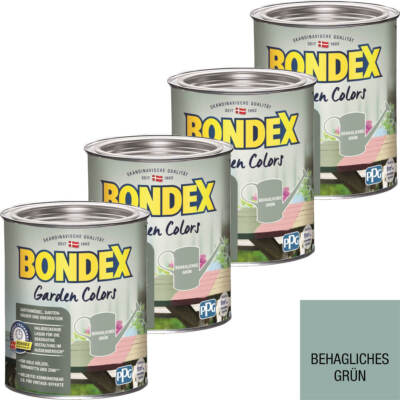 BONDEX Garden Colors halbdeckende Lasur, 4x 0,75l (3l), 12 Farben