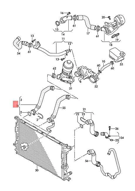 Genuine AUDI VW Audi Q8 Coolant Hose With Quick Release Coupling 