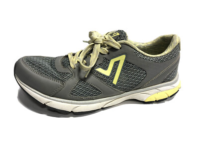 Vionic, Women’s Satima Grey/Yellow Athletic Running Shoes, Size 9M
