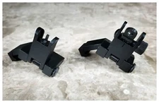 45 Degree Front and Rear Flip Up Offset Rapid Transition BUIS Backup Iron Sight