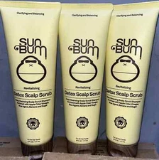 (3 pack )Sun Bum Revitalizing Detox Scalp Scrub • 6 fl oz / 177 mL