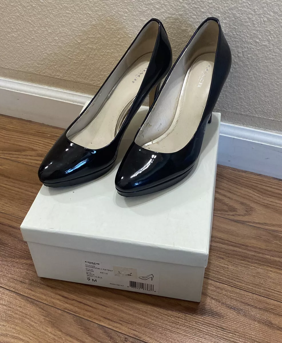 Coach Giovanna Patent leather high heels Size 9 M eBay