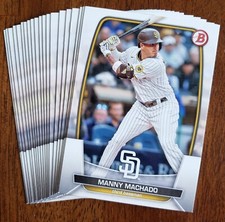 2023 Bowman Baseball 45 Manny Machado San Diego Padres - 20 CARD LOT