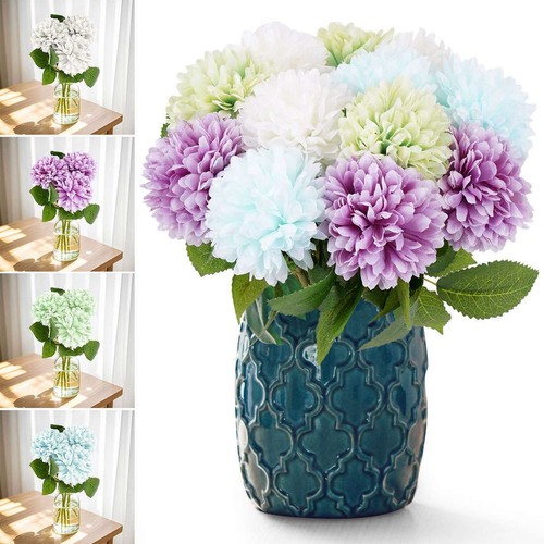Artificial Chrysanthemums Ball Fake Flowers Plant Home Outdoor Decor-1/3/4/8/12x - Picture 2 of 23