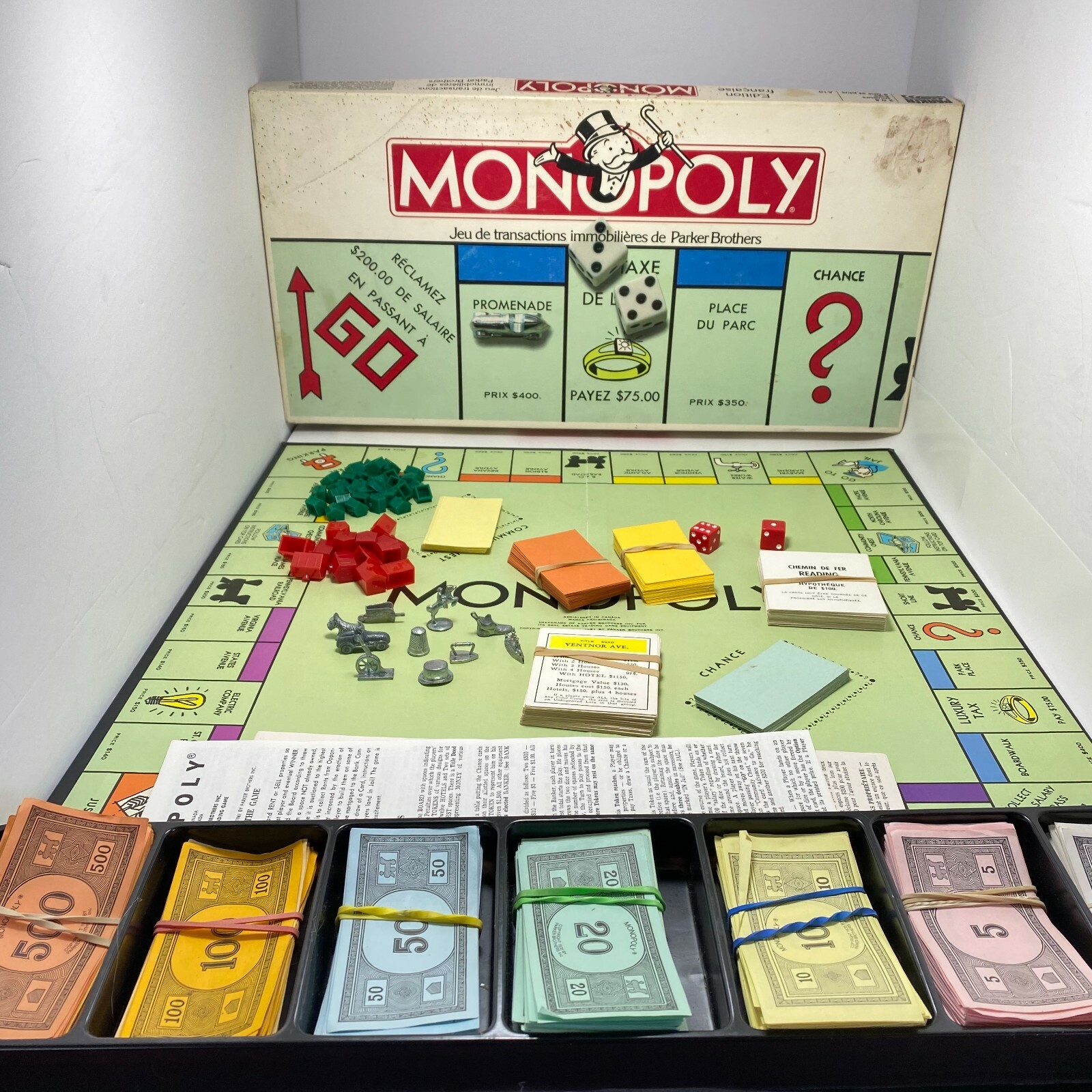 Monopoly Board Game Bilingual english/french Parker Brothers vintage | eBay