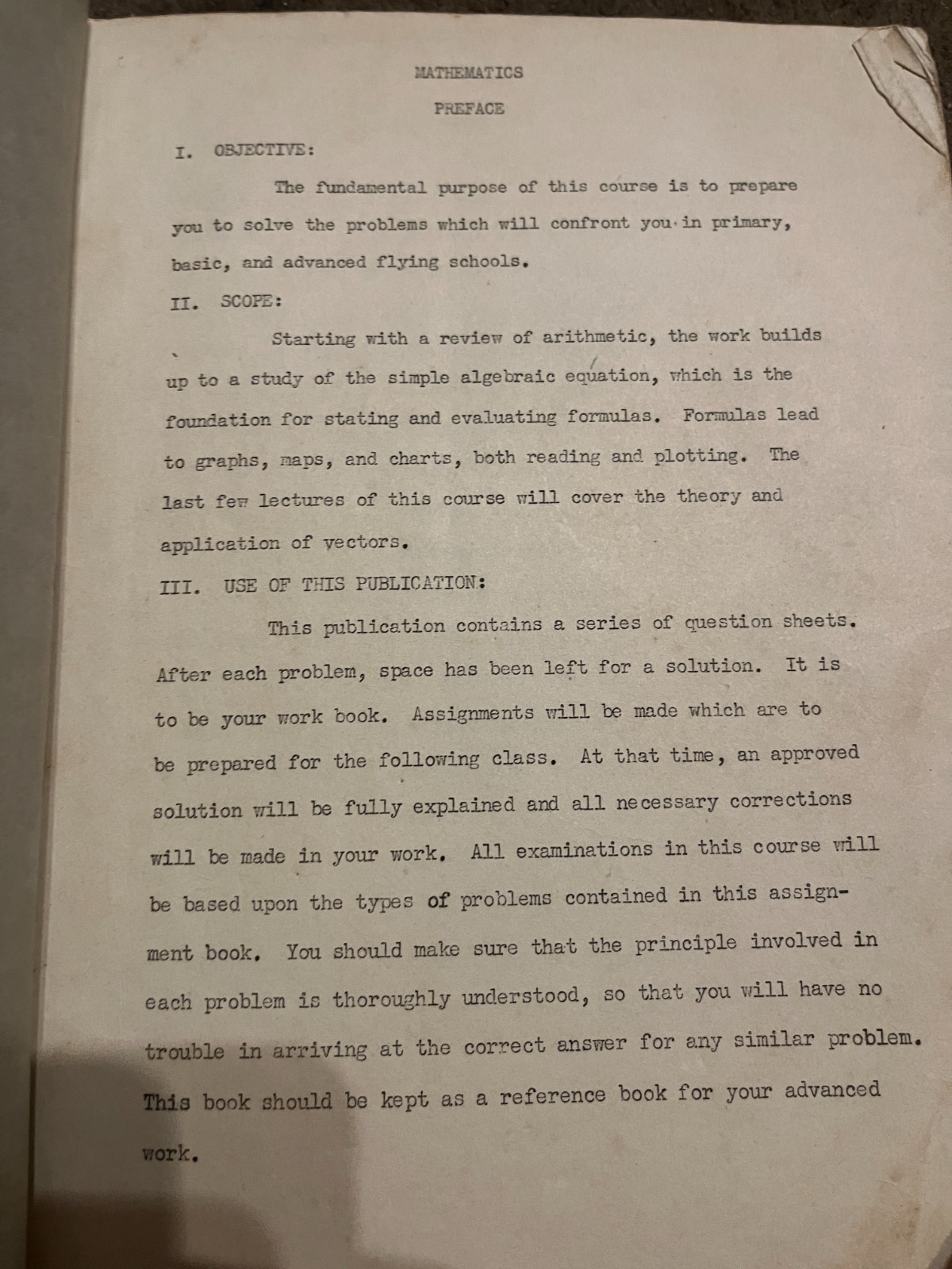 USAAF WW2 Mathematics workbook Kelly Field Texas. Air Corps Training Center image 6