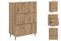 Kommode Schubladenschrank Sideboard Artisan-Eiche 66X34,5X92 Cm Holzwerkstoff
