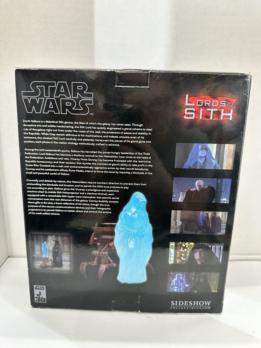 Sideshow Exclusive Star Wars Holographic Darth Sidious w/Mechno