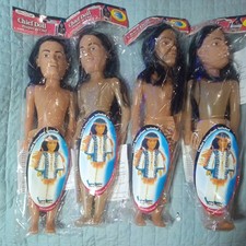 Lotof 4 -NEW 15 Fibre Craft Native American Indian Chief Dolls 3211