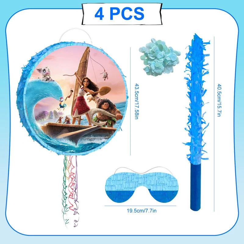 4 Piezas Palitos de Piñata Moana Fiesta Moana para Decoraciones de Fiesta de Cumpleaños Moana Foto 2 de 4