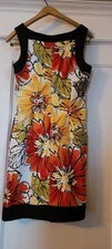 AB Studio Bright Floral Sheath Dress Women's Size 8 Knee Length Zip Up