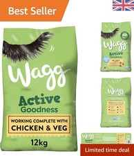 12kg Complete Dry Dog Food with Chicken & Veg - Made in the UK for All Breeds 1.46 per kilo