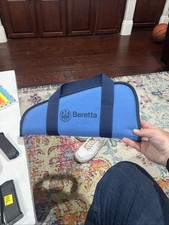 BOB ALLEN BERETTA BLUE SOFT PISTOL CASE SIZE 15 Made in the USA HANDLES *RARE*
