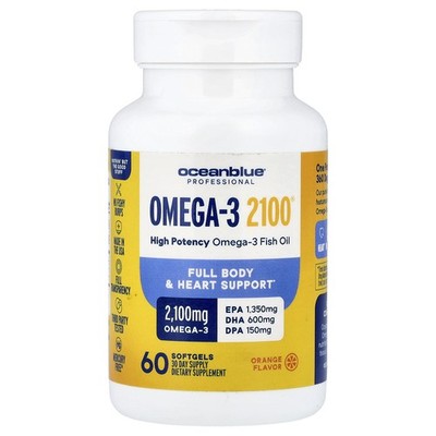 Professional, Omega-3 2100 , Orange, 60 Softgels (1,050 mg per Softgel)