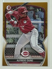 2023 Bowman Draft Alfredo Duno Gold /50 Reds. MINT!