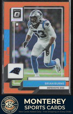 Brian Burns 2022 Donruss Optic Orange #30 /199 Carolina Panthers