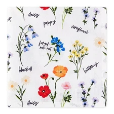 DII Design Imports Floral Notes Printed Napkins, Set of 6