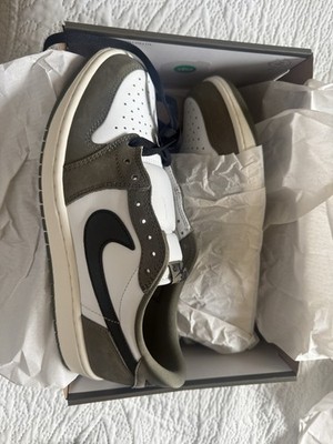 Nike Air Jordan 1 Retro Low OG Medium Olive Black White HQ6998-200 Men's Low Top