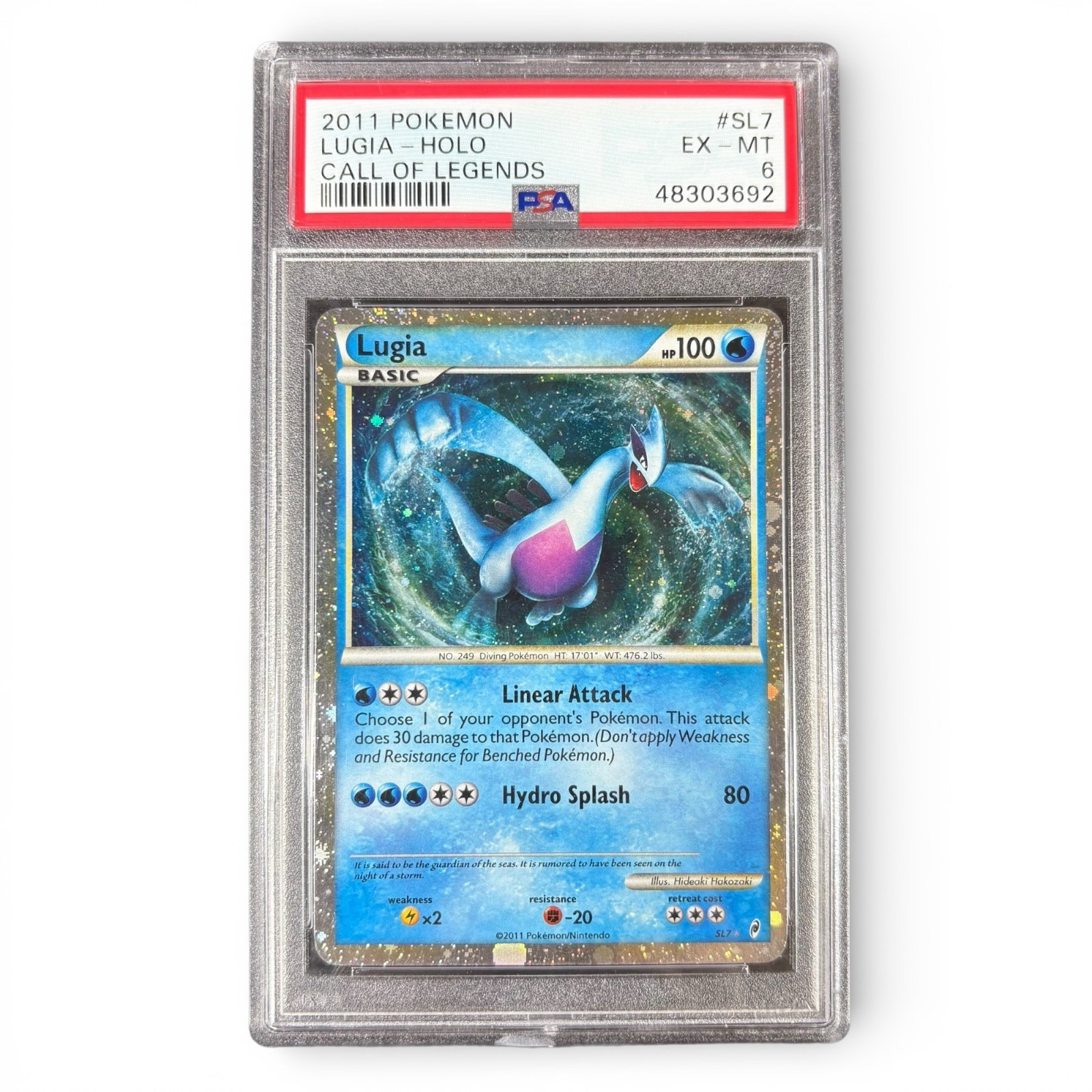 💧 2011 Pokémon Lugia SL7 Call of Legends Holo PSA 6 Legendary Holo 🌊