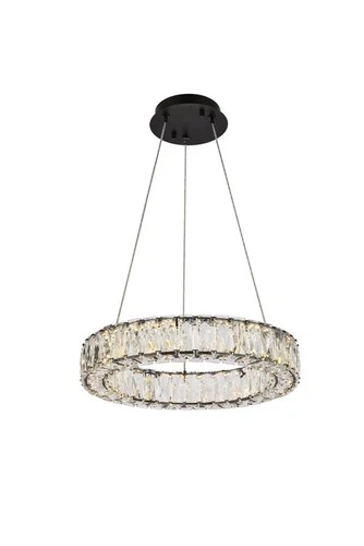 Elegant Lighting 3503D17 Monroe 18"W LED Crystal Ring Chandelier - Gold - Picture 3 of 12