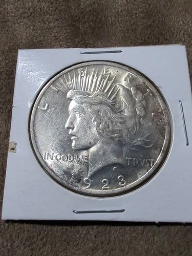 1923 - Peace Silver Dollar, AU Condition